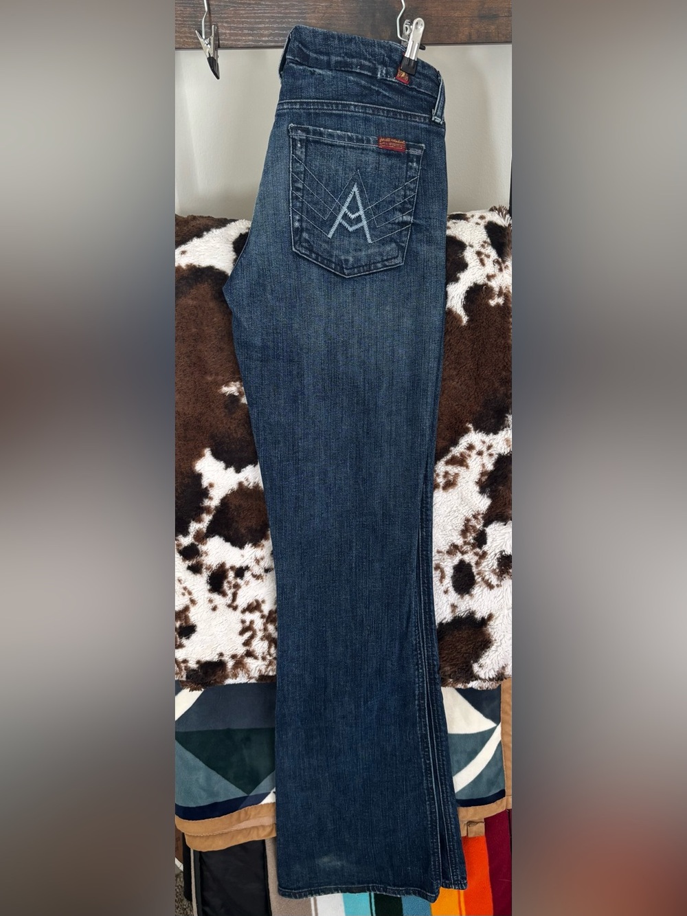 7 For All Mankind Dark Blue Bootcut Jeans